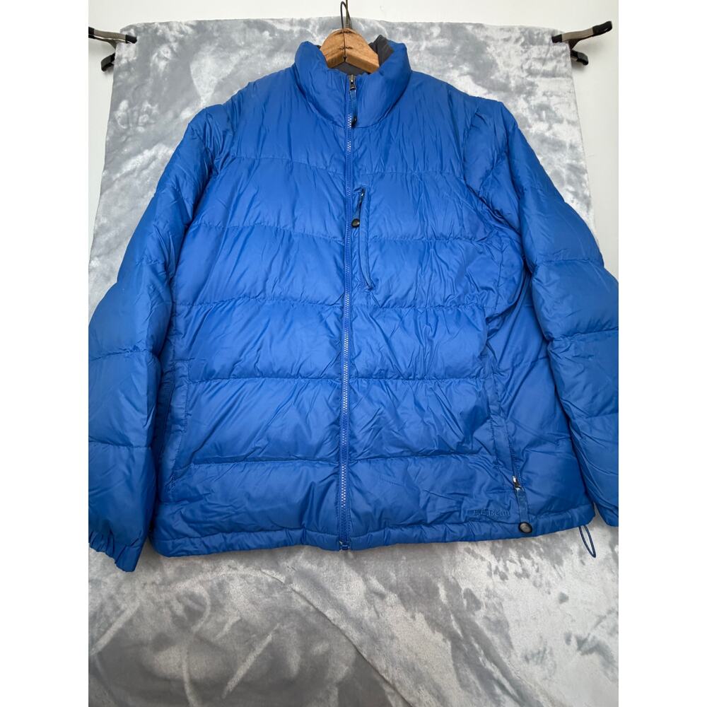 Mens XL Blue LL Bean Goose Down Jacket‎